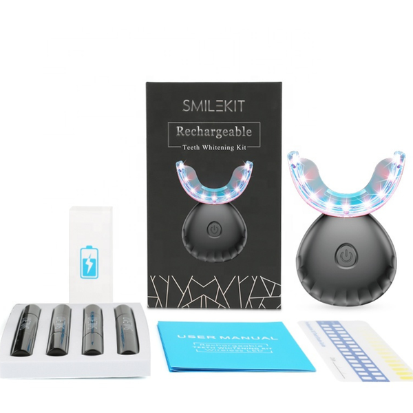 MyCureDerm® OralWhite LED Kit  Sistema de blanqueamiento dental con luz LED – Fórmula suave